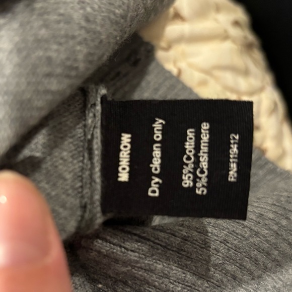 Monrow grey leopard sweater size large NWT - Picture 6 of 6